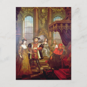 Henry VIII presenterade Anne Boleyn vid domstolen Vykort
