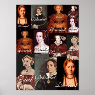 Henry VIII:s sex fruar Poster