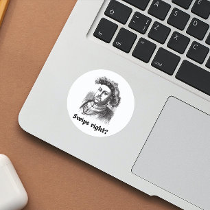 Henry VIII - Swipe höger? Fyrkantigt Klistermärke