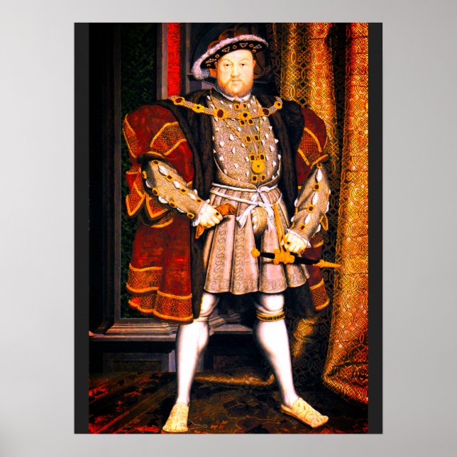 Henry VIII Tudors History Kung England sex Wives Poster (Framsidan)