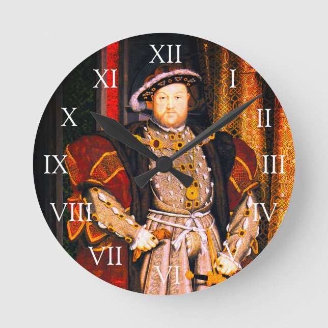 Henry VIII Tudors History Kung England sex Wives Rund Klocka (Framsida)