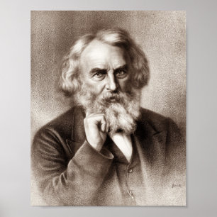 Henry Wadsworth Longfellow - amerikanPoet Poster
