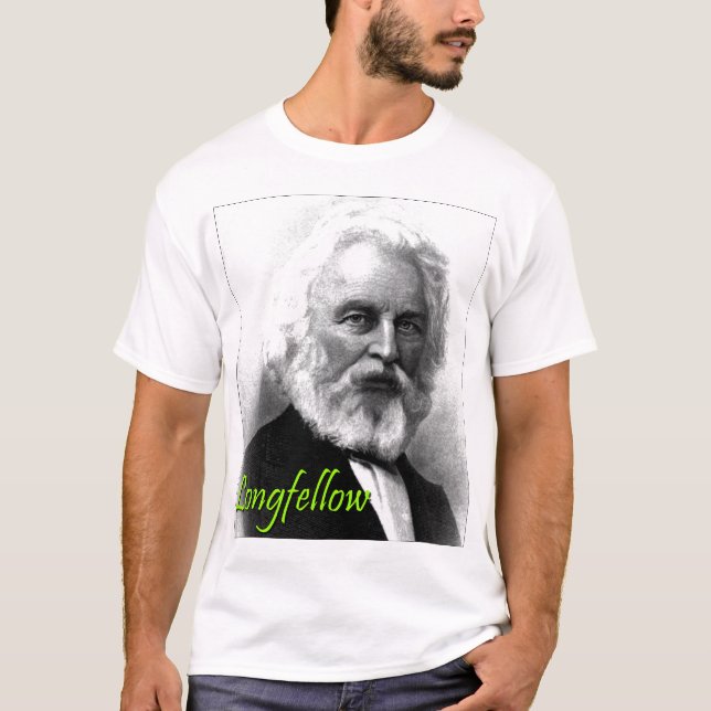 Henry Wadsworth Longfellow etsning T-shirt (Framsida)