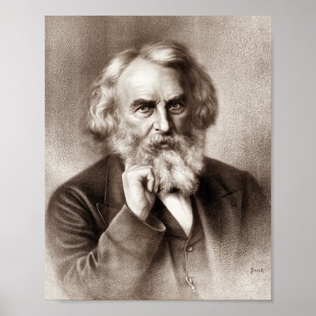Henry Wadsworth Longmeders - American Poet Poster (Framsidan)