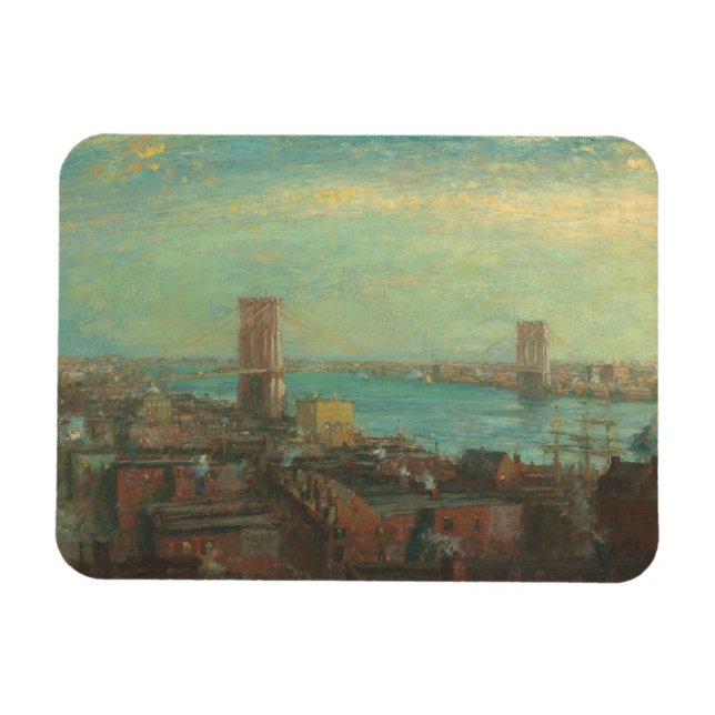Henry Ward Skogsvaktare - Brooklyn Bridge Magnet (Horisontell)