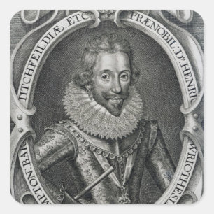 Henry Wriothesley, 3rd Earl of Southampton, 1617 Fyrkantigt Klistermärke