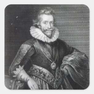 Henry Wriothesley Fyrkantigt Klistermärke