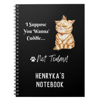Henryka's Grumpy Cat Spiral Notebook Anteckningsbok
