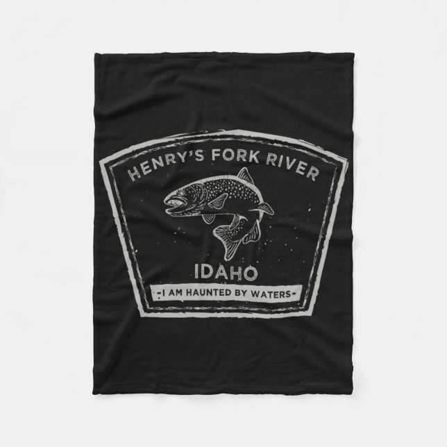 Henry's Fork-floden Idaho flugfiske  Fleecefilt (Framsidan)