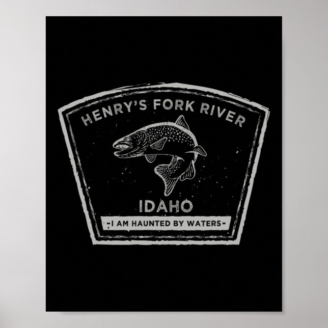 Henry's Fork River Idaho Flygfiske Poster (Framsidan)