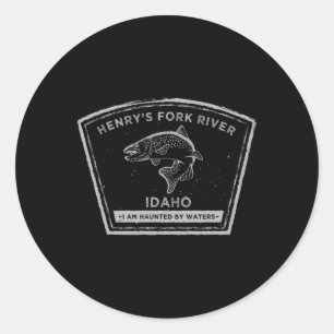 Henry's Fork River Idaho Flygfiske Runt Klistermärke