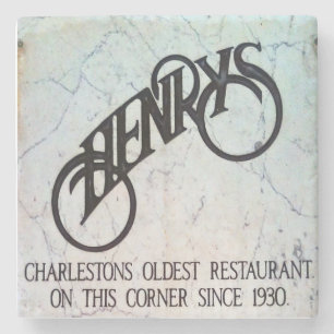 Henrys Restaurant Charleston, SC Marble Underlägg Sten