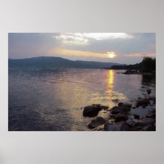 Henry's Sjö Sunset Poster (Framsidan)