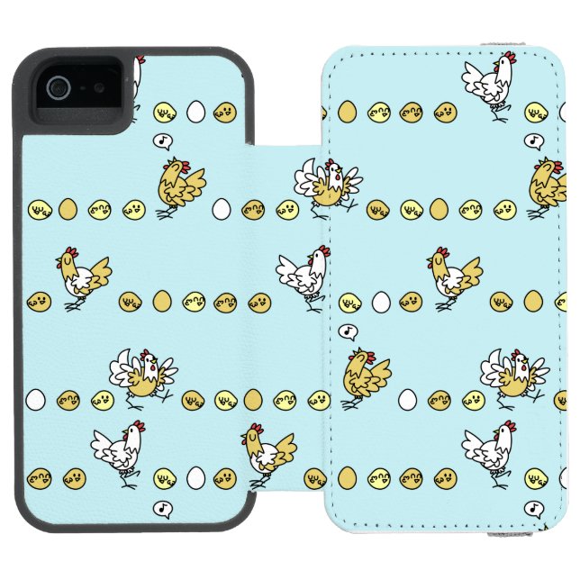Hens, Chicks, and Eggs Incipio iPhone Wallet Skal (Folio Öppen)