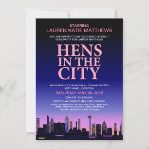 Hens'/Lingerie-filmen Poster Party Inbjudningar