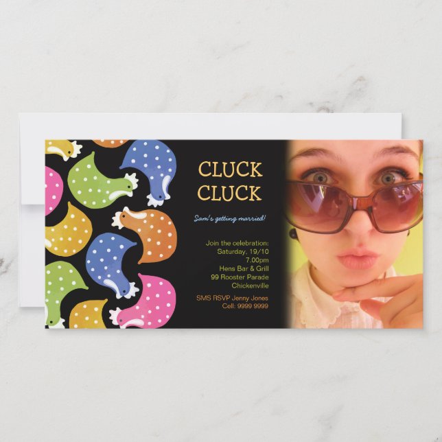 Hens Natt Bachelorette Party-händelse Photo Inbjud (Framsida)