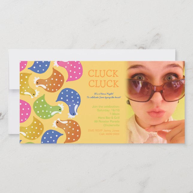 Hens Natt Bachelorette Party-händelse Photo Inbjud (Framsida)