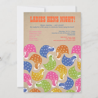Hens Night Bachelorette Party bröllopsinbjudan Inbjudningar