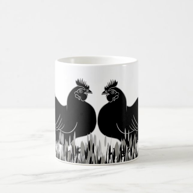 Hens~Silhouette Kaffemugg (Center)