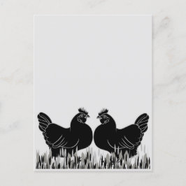 Hens~Silhouette Vykort
