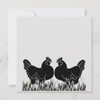 Hens~Silhouette-vykort
