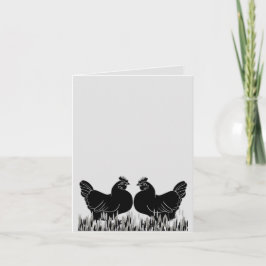 Hens~Silhouette-vykort Anteckningskort