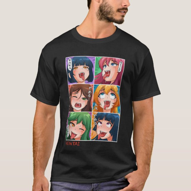 Hentai Ahegao Anime på gatan Hentai i Sh T Shirt (Framsida)
