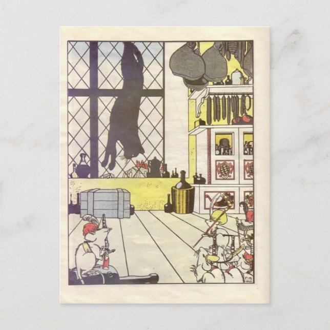Heorhiy Narbut-How mice begravde katten Vykort (Framsida)