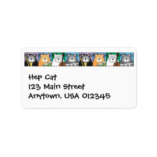 Hep Cat Address Label Adressetikett