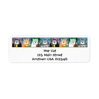 Hep Cat Address Label Returadress Etikett