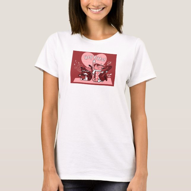 HEP KATS av Jeff Willis Art T Shirt (Framsida)