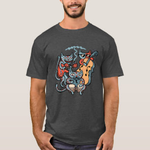 Hep kattmusikband t-shirt