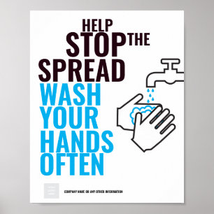 HEP STOPPAR SPREAD HAND-TVÄTTA Poster