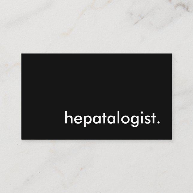 hepatalogist. visitkort (Framsida)