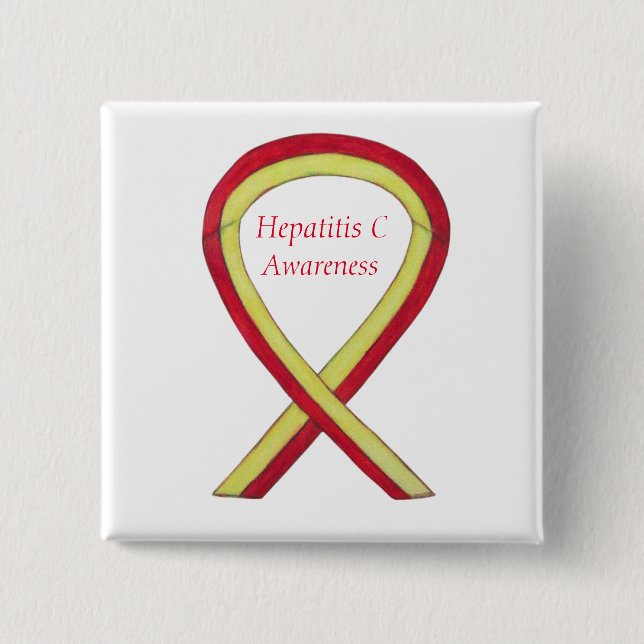Hepatit C (HCV) Anpassningsbar för ökad medvetenhe Knapp (Framsida)