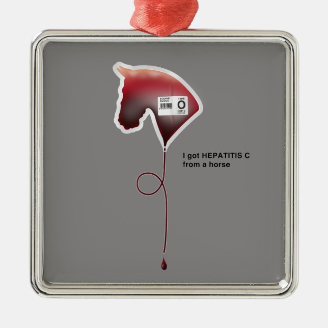 Hepatit C Julgransprydnad Metall (Framsidan)
