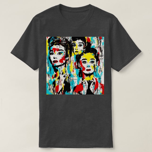 Hepburn Audrey T Shirt (Design framsida)