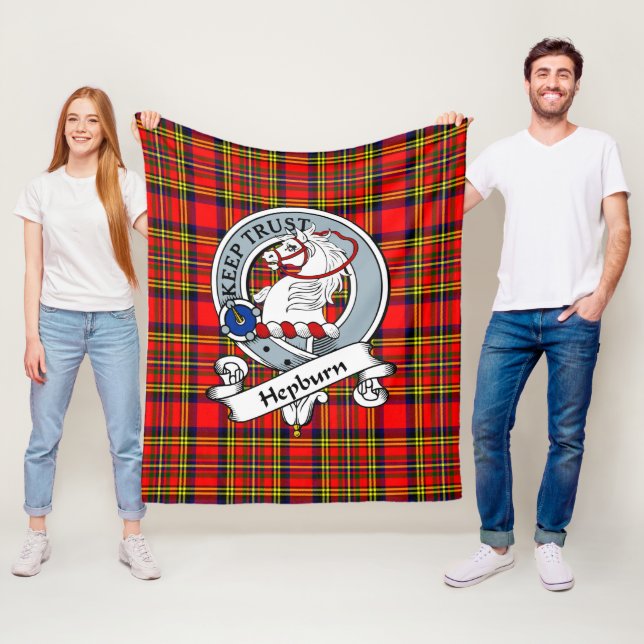 Hepburn Klans Märke Tartan Rutig Fleecefilt (På plats)