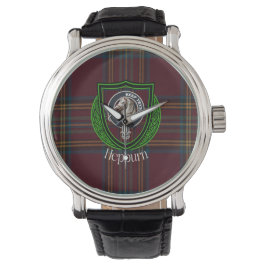 Hepburn Scottish Clan Tartan & Crest Armbandsur