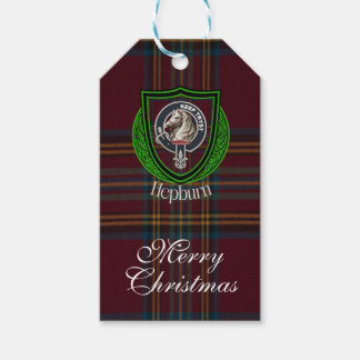 Hepburn Scottish Clan Tartan & Crest Presentetikett