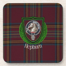 Hepburn Scottish Clan Tartan & Crest Underlägg
