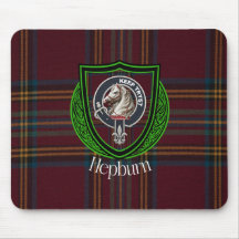 Hepburn skotsk klan tartan och vapen