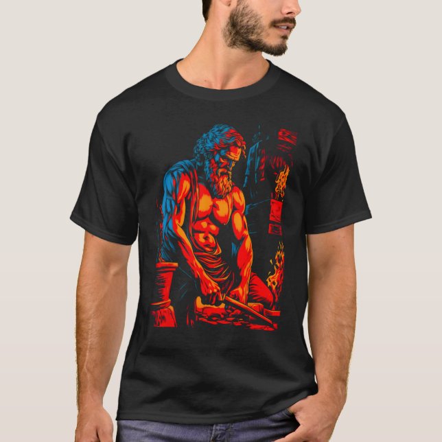 Hephaestus Greek Mythology God of Fire 1 T Shirt (Framsida)