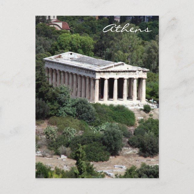 hephaestus utsikt athens vykort (Framsida)