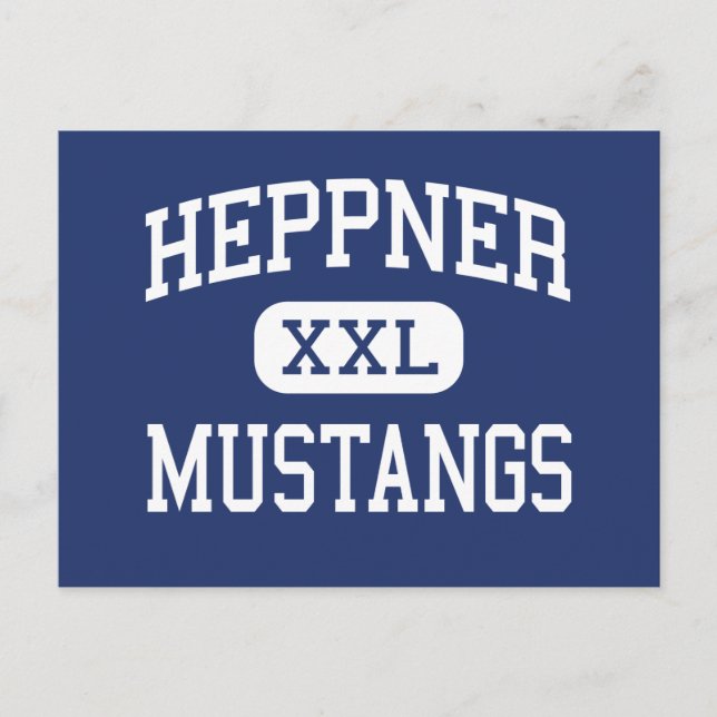 Heppner - Mustangs - High School - Heppner Oregon Vykort (Framsida)