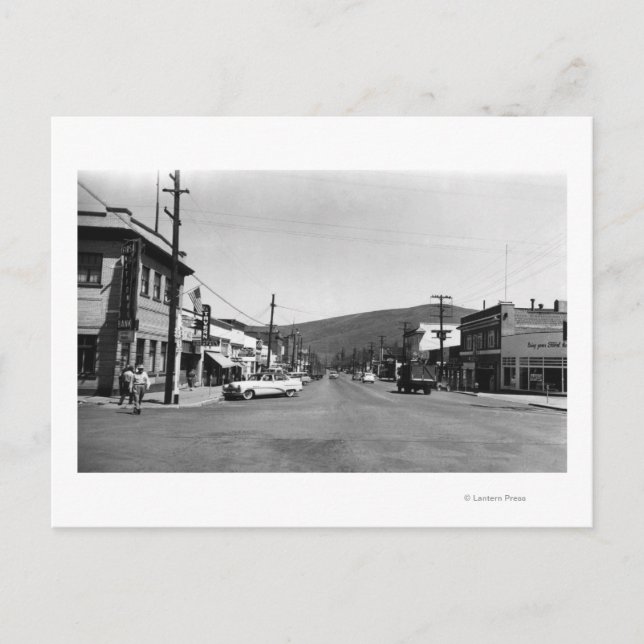 Heppner, Oregon Main Street View Photograph Vykort (Framsida)