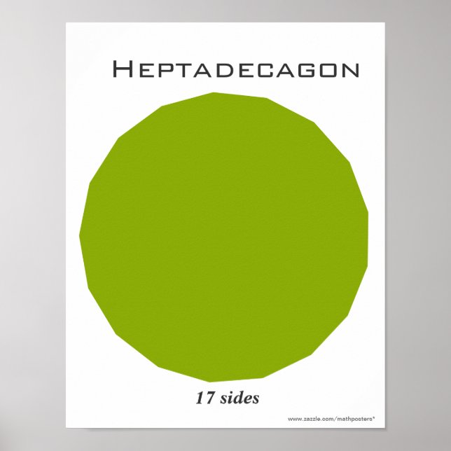 Heptadecagon Poster polygon (Framsidan)