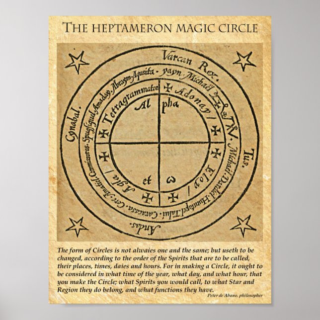 HEPTAMERON MAGICK CIRCLE POSTER (Framsidan)