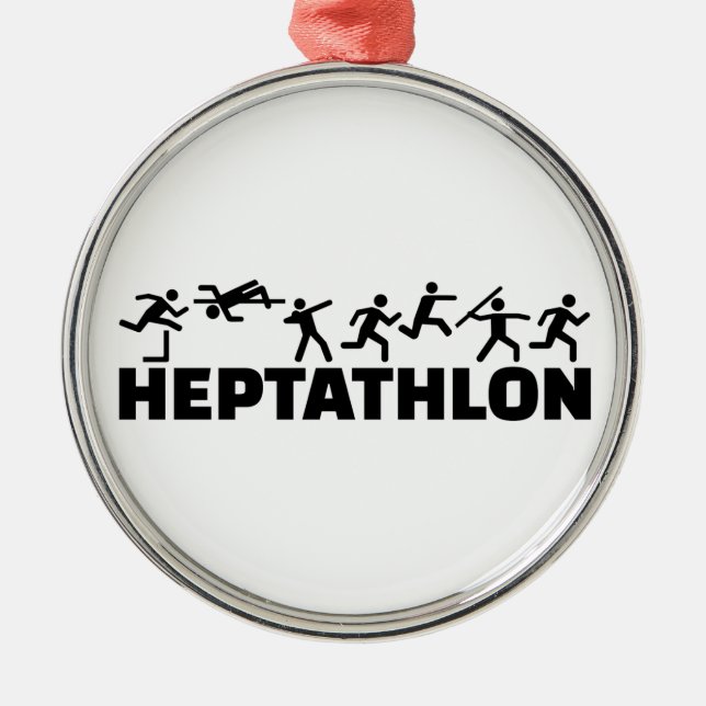 Heptathlon Julgransprydnad Metall (Framsidan)