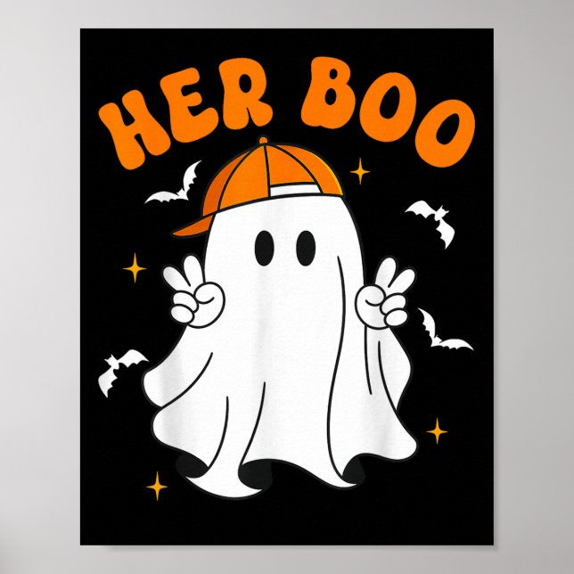 Her Boo &amp; His Boo Funny Matching Halloween Cou Poster (Framsidan)